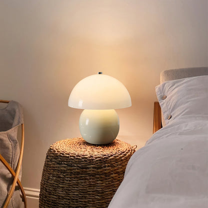 MiraGlow Mushroom Ceramic Table Lamp With Cool White Light