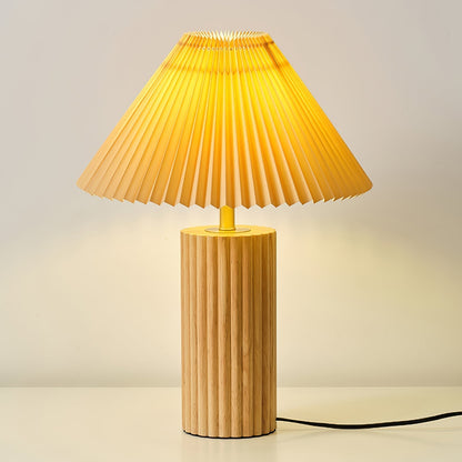 Aloria | Elegant Table Lamp Featuring Warm Wooden Base