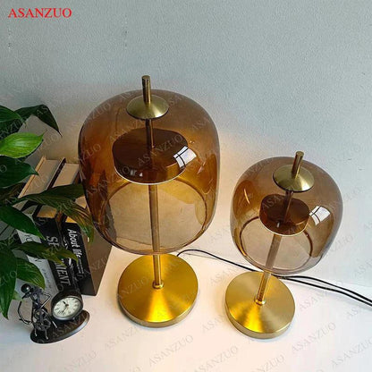 SomaGlow | Gray Glass LED Lamp For Warm Or Cool Light