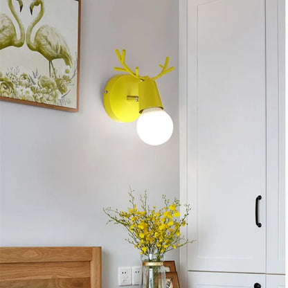 Harthorn Rustic Antler Wall Sconce With Warm Glow For Home