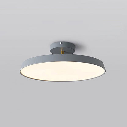 Lumenora | Round LED Ceiling Light In Brass And Navy Finish