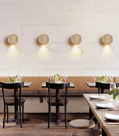 LumenVale Travertine Wall Sconce | Natural Marble Lighting