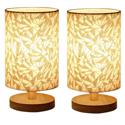 Elowen Solid Wood Linen Table Lamp For Warm Ambiance