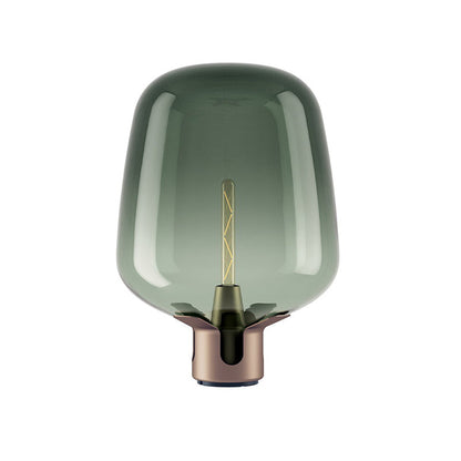 AuroraGlass Elegant Table Lamp With Warm LED Ambient Glow
