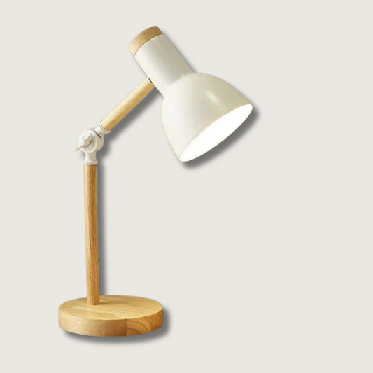 Nordela | Scandinavian Wood Table Lamp With Warm LED