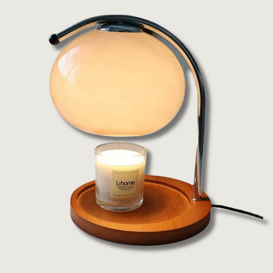 AuroraSphere Glass Mood Desk Lamp and Candle Warmer