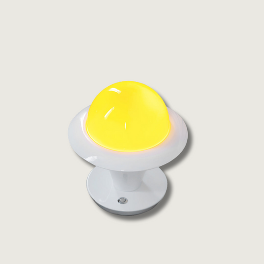 AureaGlow Egg Table Lamp With Glass Dome And Metal Base