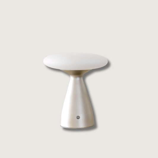 Korvian | Modern Desk Lamp With Glass Shade, Ambient Glow