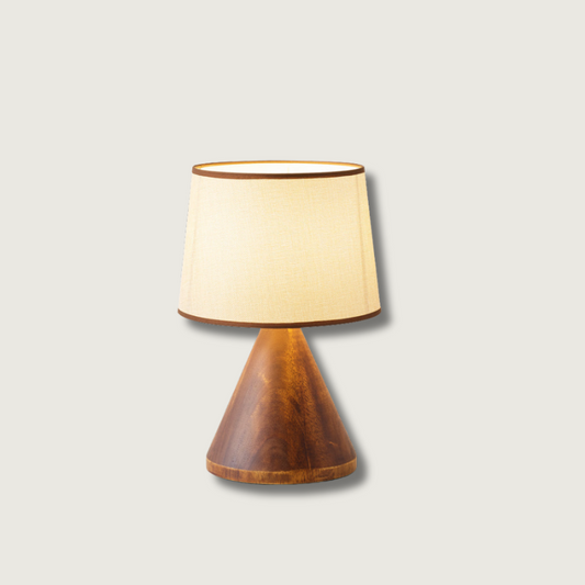 LioraWood | Table Lamp With Wooden Base And Warm, Soft Glow