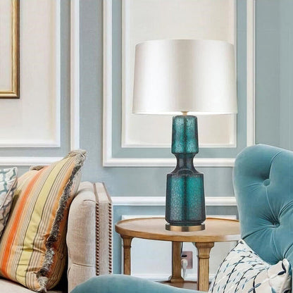 Aurelin Elegant Metal And Glass Table Lamp For Office