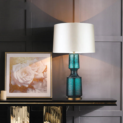 Aurelin Elegant Metal And Glass Table Lamp For Office