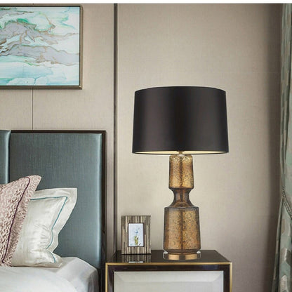 Aurelin Elegant Metal And Glass Table Lamp For Office