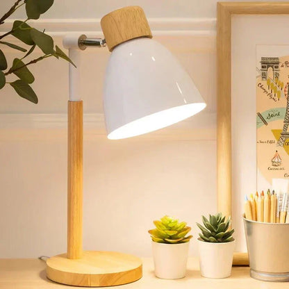 Nordela | Scandinavian Wood Table Lamp With Warm LED