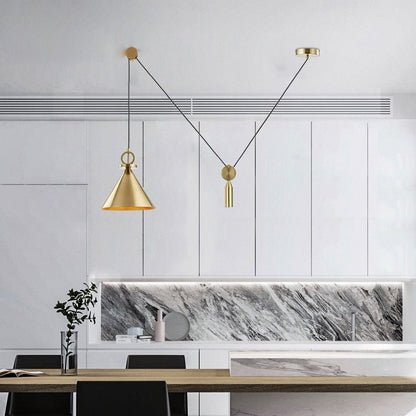 Aureline | Sleek Minimalist Copper Ceiling Pendant Light