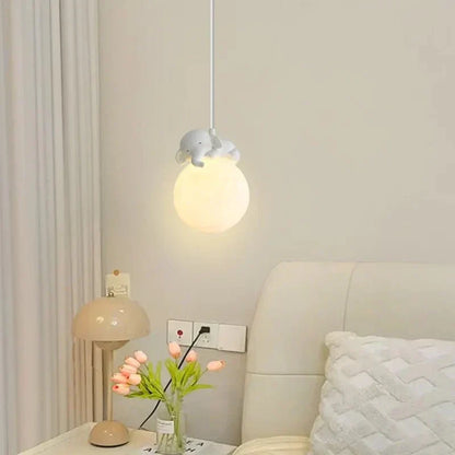 Lunelle Moon Pendant Light For Kids With Sleeping Animal