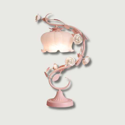 Roselle | Rose-Covered Table Lamp with Warm Romantic Glow