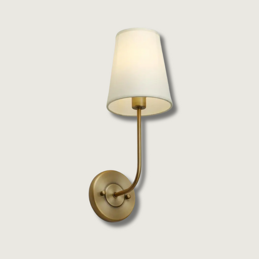 Vellora | Woven Metal Wall Lamp With Soft Fabric Shade