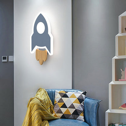 OrbitGlow | Mini Rocket LED Wall Light for Kids' Rooms