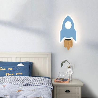 OrbitGlow | Mini Rocket LED Wall Light for Kids' Rooms