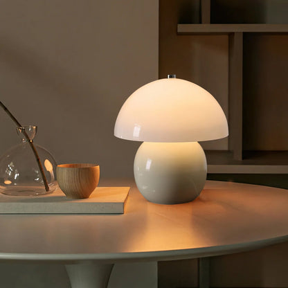 MiraGlow Mushroom Ceramic Table Lamp With Cool White Light