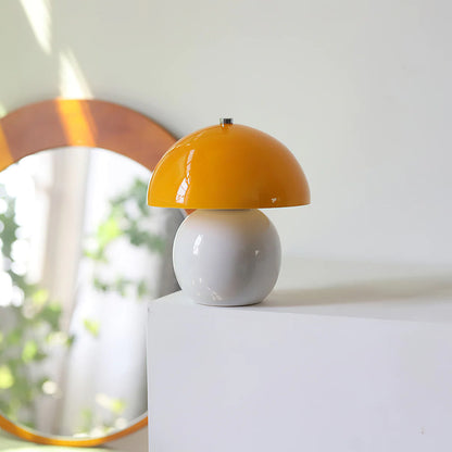 MiraGlow Mushroom Ceramic Table Lamp With Cool White Light