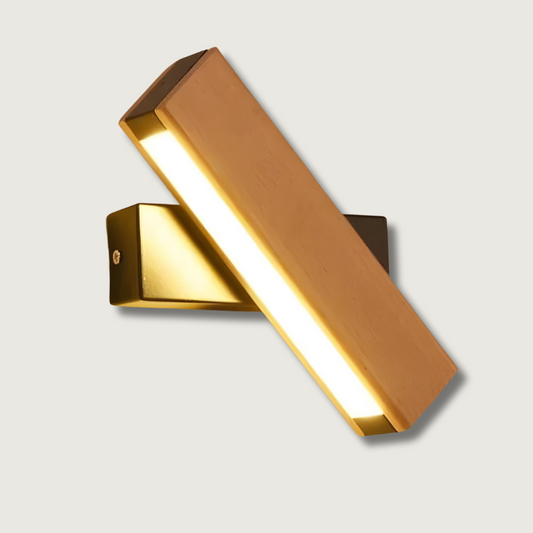 Alora Minimalist Scandinavian Warm LED Wood Wall Lamp