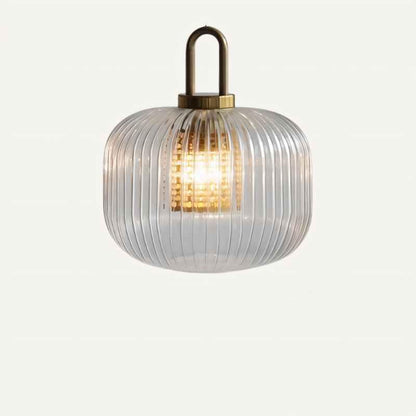 Trellis | Striped Glass Pendant Light for Living Rooms